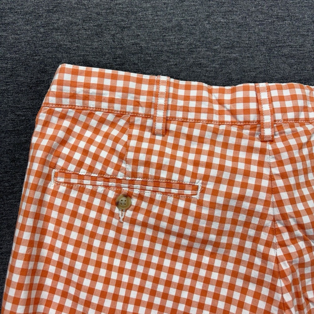 Vintage Polo Ralph Lauren Suffield Shorts Mens 35x9 Orange Gingham Check Preppy - Picture 7 of 13